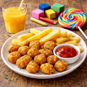 Kids Popcorn Chips and Drink