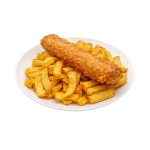 Kids Batter Sausage Chips and Drink